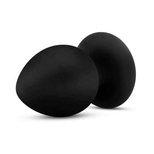 Anal Adventures Large Silicone Plug Black