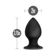 Anal Adventures Large Silicone Plug Black