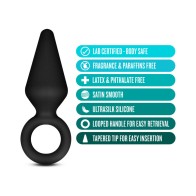 Plug de Silicona Loop Pequeño Negro Anal Adventures