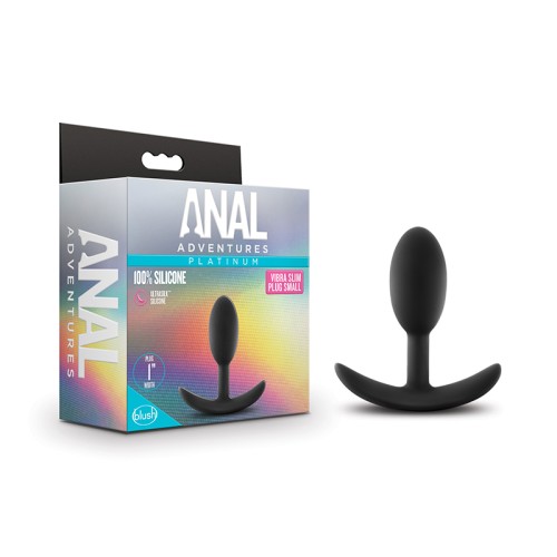 Plug Vibrador Slim Pesa de Silicona Pequeño Anal Adventures