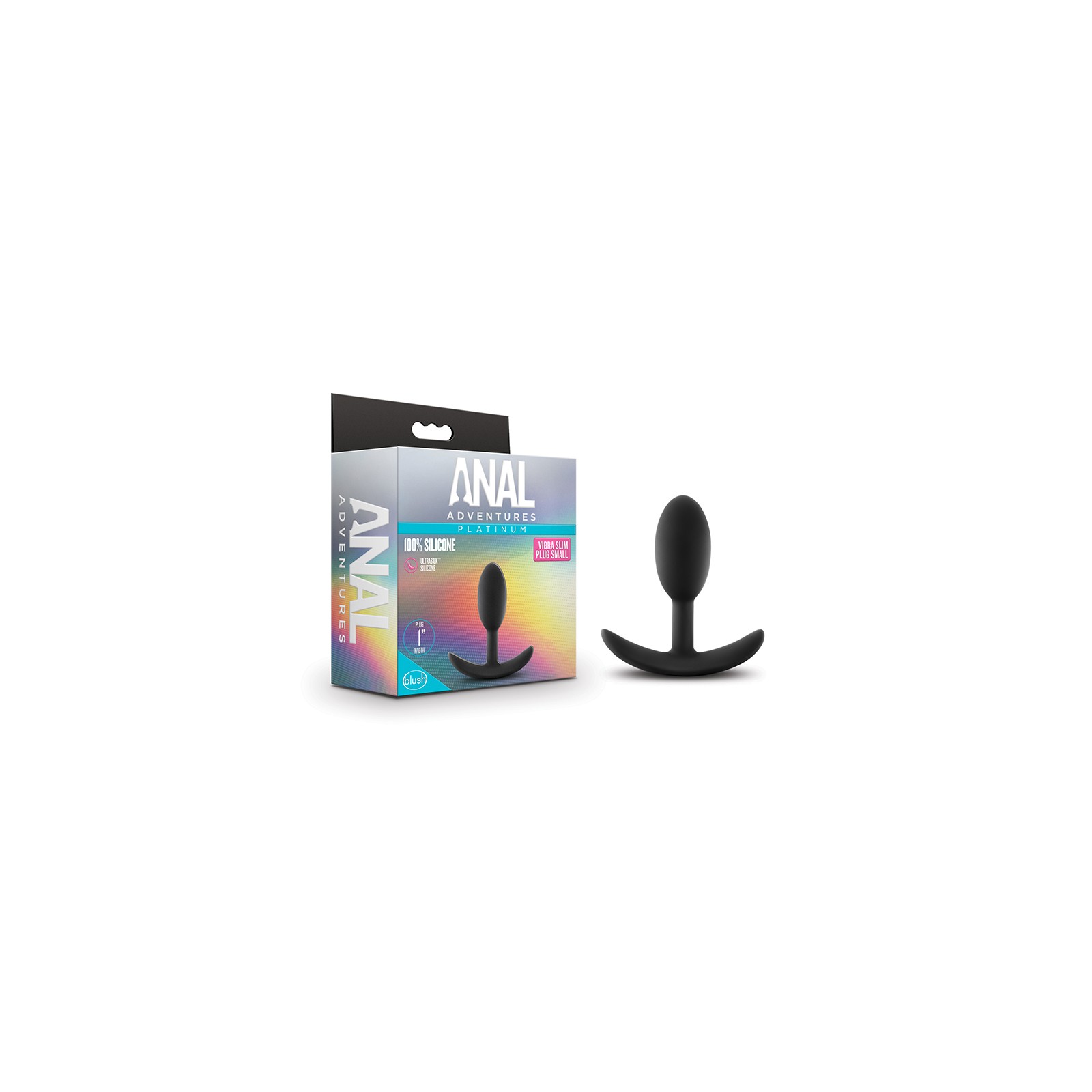 Anal Adventures Silicone Weighted Vibra Slim Plug Small