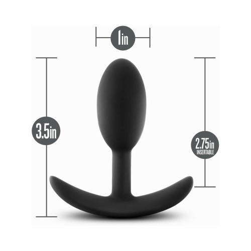 Plug Vibrador Slim Pesa de Silicona Pequeño Anal Adventures