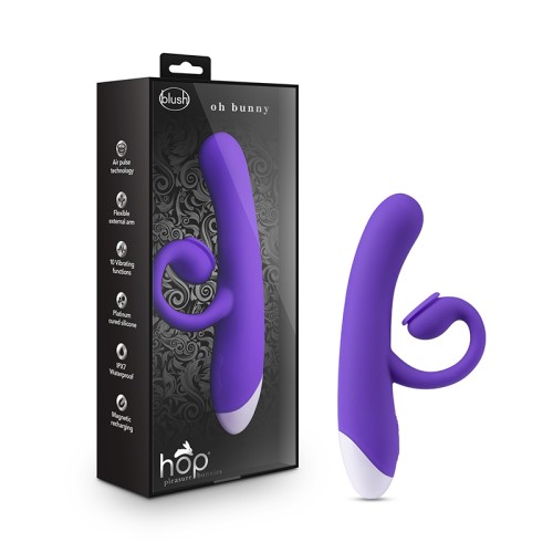 Hop Oh Bunny Rechargeable Stimulation Vibrator Midnight