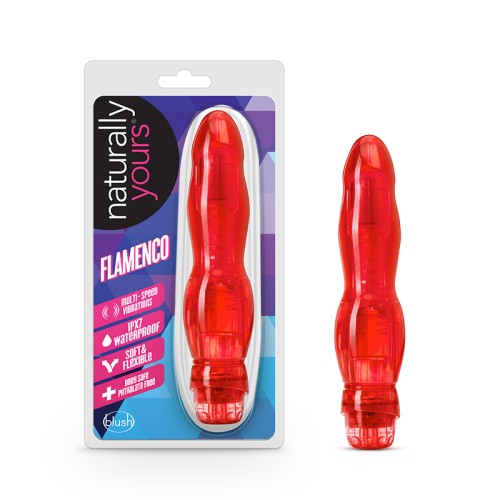 Vibrador Slimline Flamenco Naturally Yours Rojo