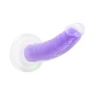 Dildo de Silicona que Brilla en la Oscuridad en Neon Purple