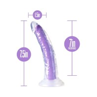 Dildo de Silicona que Brilla en la Oscuridad en Neon Purple