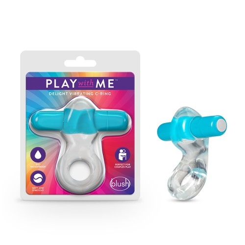 Play with Me Delight Vibrating C-Ring Blue