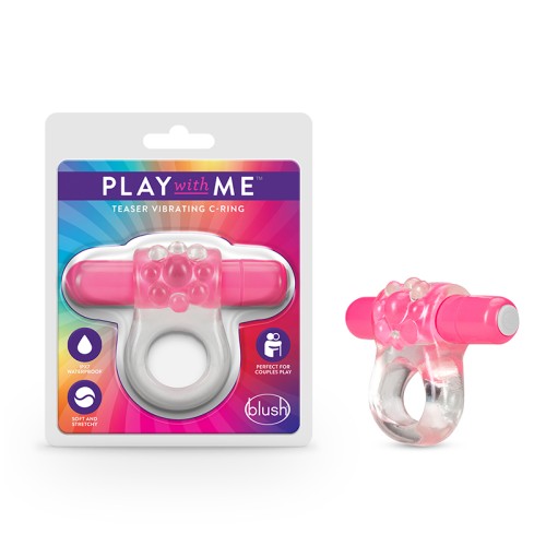 Play With Me Pink Vibrating Cock Ring for Enhanced Pleasure