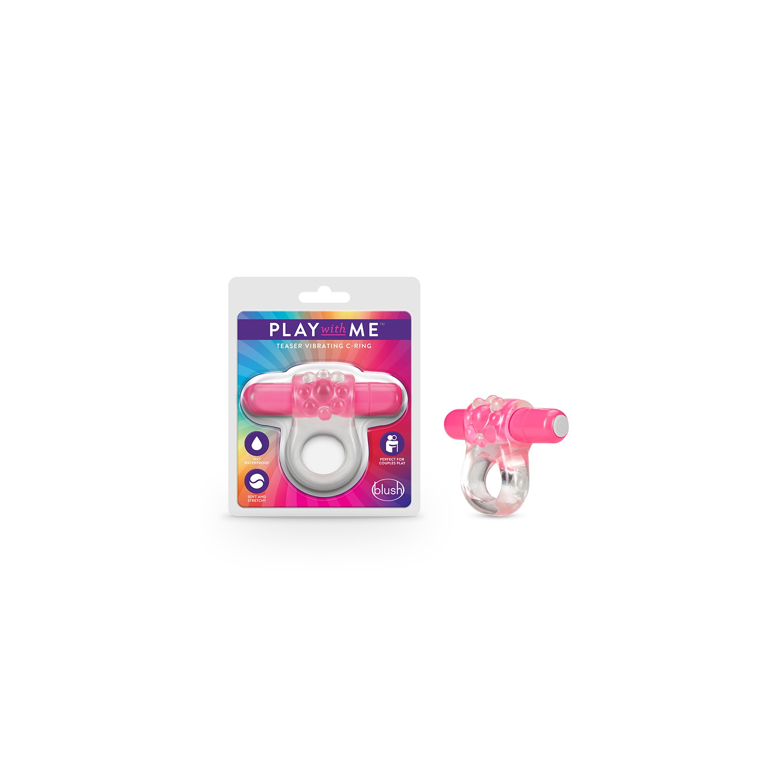 Play With Me Pink Vibrating Cock Ring for Enhanced Pleasure