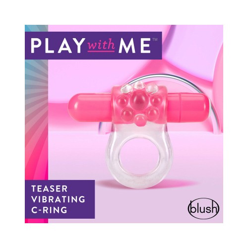 Play With Me Pink Vibrating Cock Ring for Enhanced Pleasure