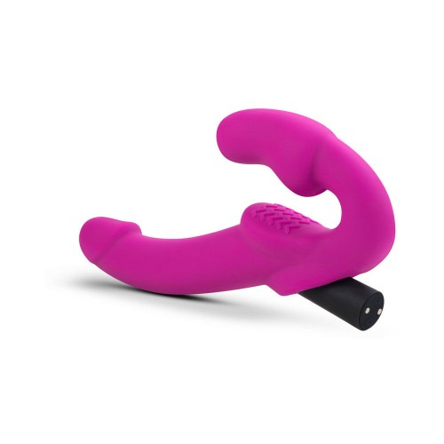 Dildo Strapless Temptasia Estella Rosa con Vibrador