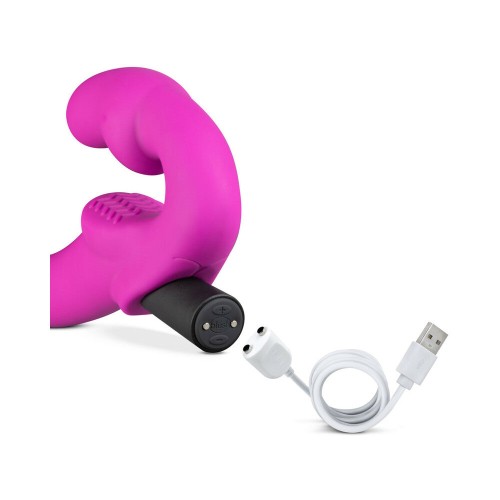 Dildo Strapless Temptasia Estella Rosa con Vibrador