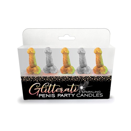 Velas Brillantes para Fiesta de Pene 5-Pack