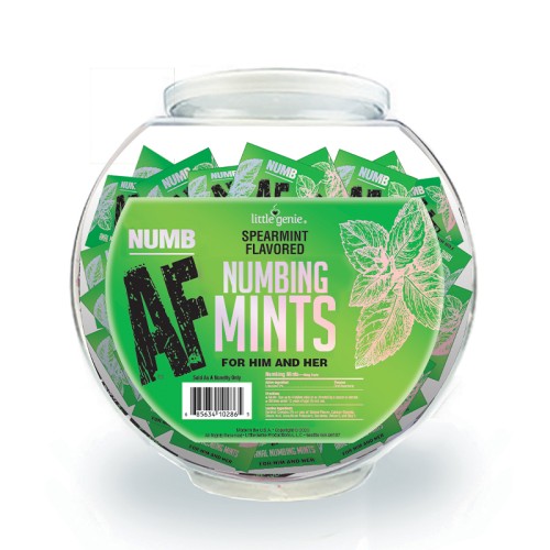 Numb AF Spearmint Numbing Mints 100-Piece Display