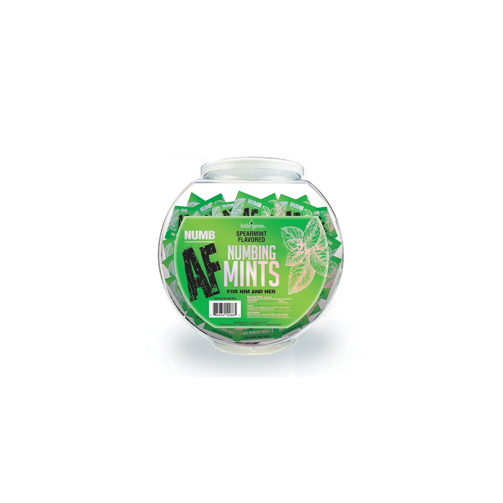 Numb AF Spearmint Numbing Mints 100-Piece Display