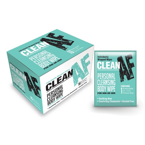 Clean AF Personal Wipes 16-Pack for Freshness