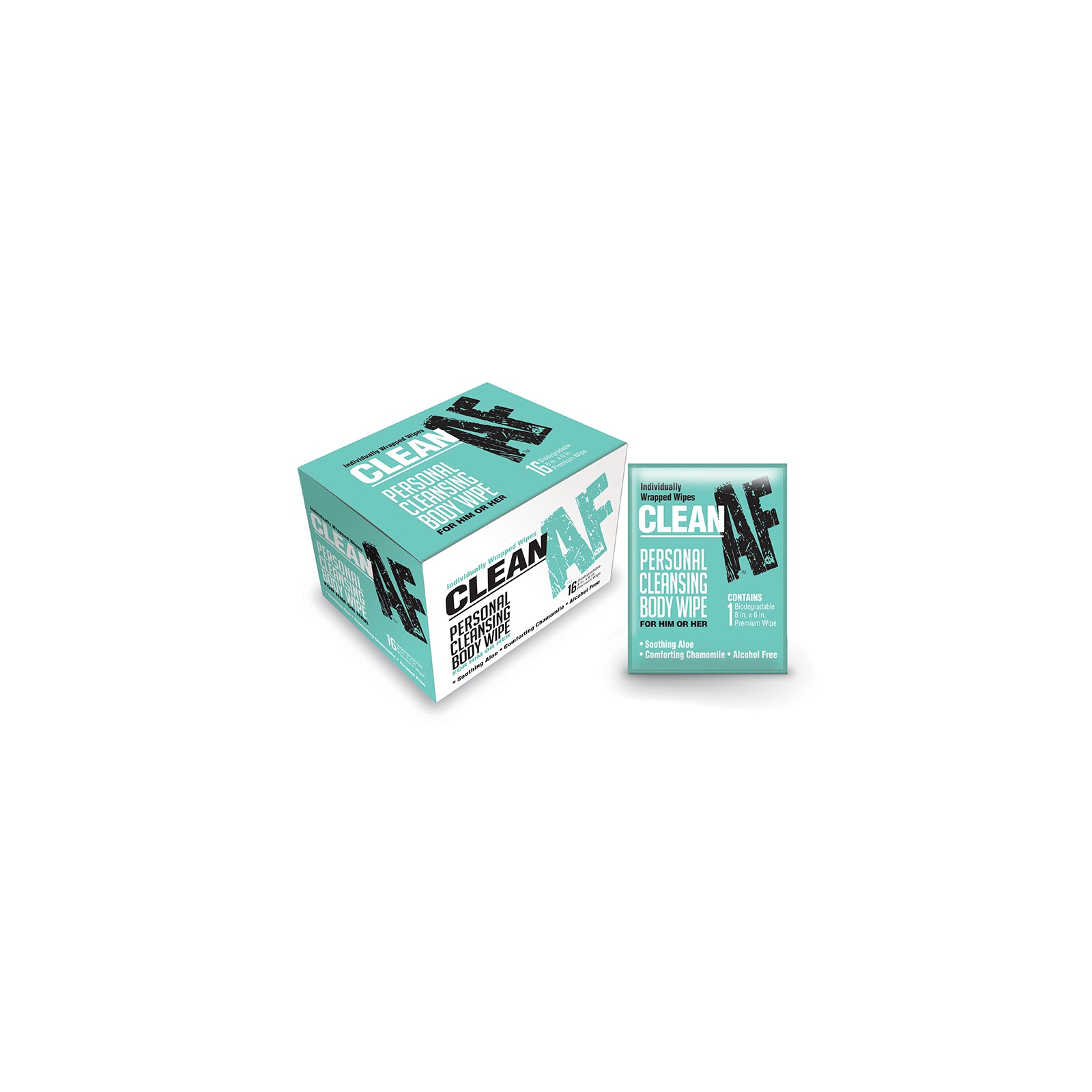 Clean AF Personal Wipes 16-Pack for Freshness