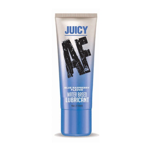 Lubricante a Base de Agua Juicy AF Sabor Frambuesa Azul 4 oz - Diversión Dulce