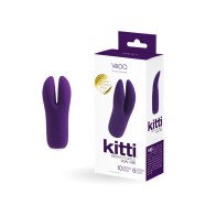 Vibrador Doble Recargable Vedo Kitti Púrpura