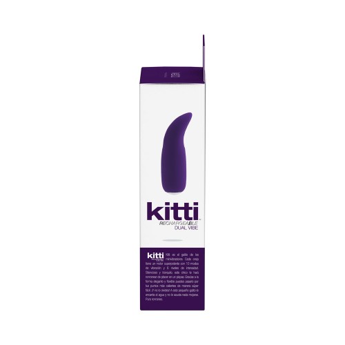 Vibrador Doble Recargable Vedo Kitti Púrpura