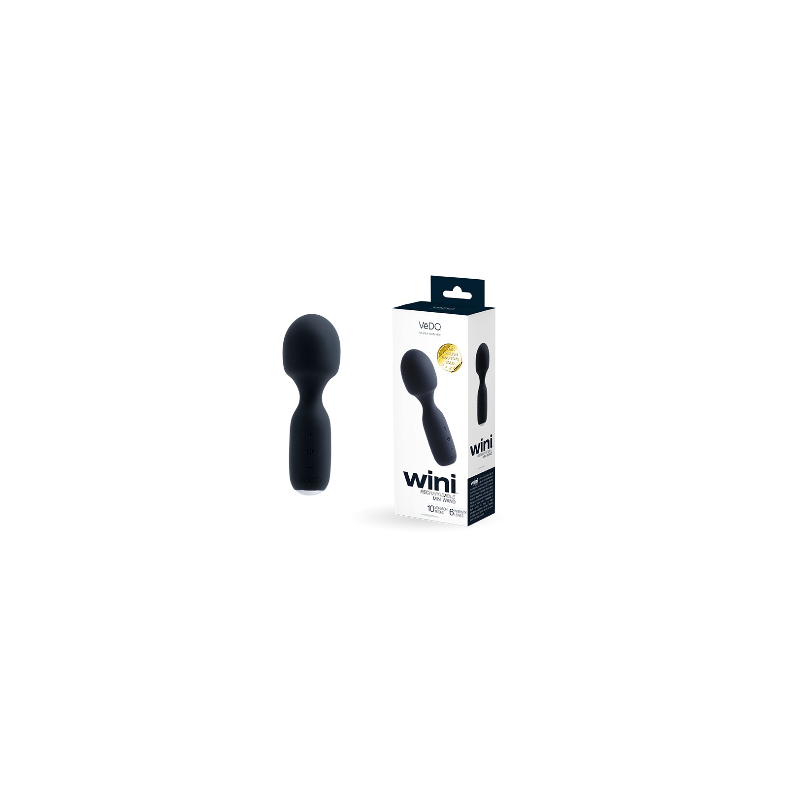 Vedo Wini Rechargeable Mini Wand Black