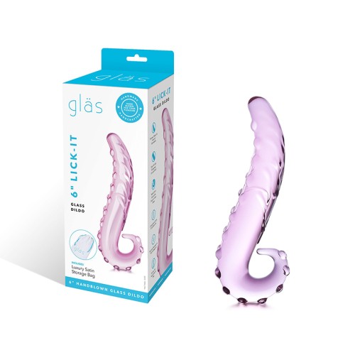 Dildo de Cristal Lick-It Rosa - Estimulación Definitiva