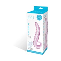 Dildo de Cristal Lick-It Rosa - Estimulación Definitiva