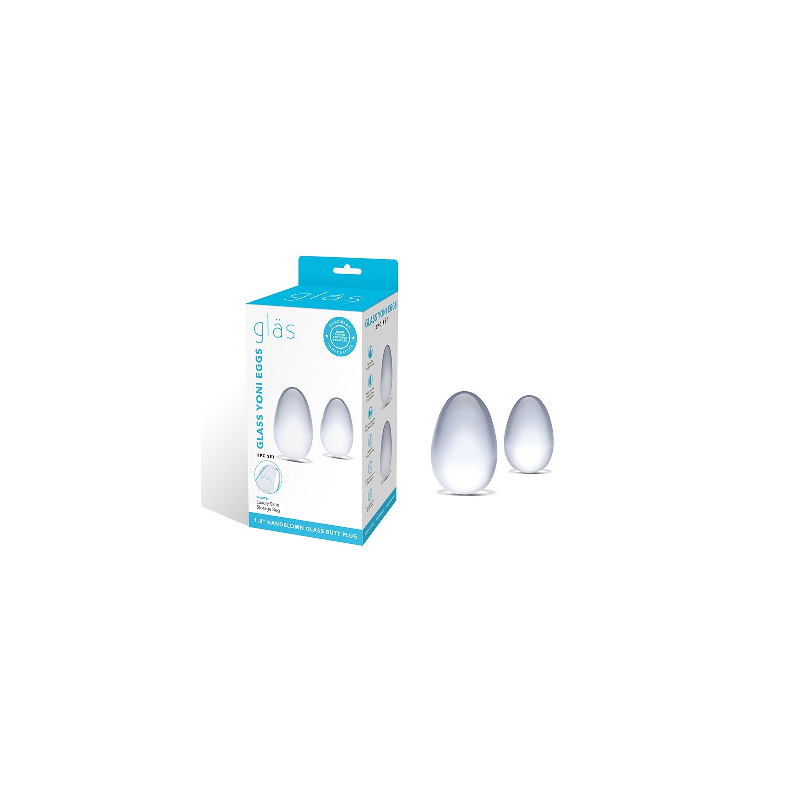 Set de Huevos Yoni de Vidrio Glas