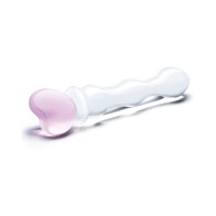 Dildo de Vidrio Sweetheart con Mango Rosa - Diseño Único