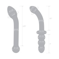 2-Piece G-Spot Pleasure Glass Dildo Set