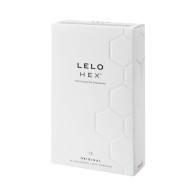 LELO HEX Original Lubricated Latex Condoms 12-Pack