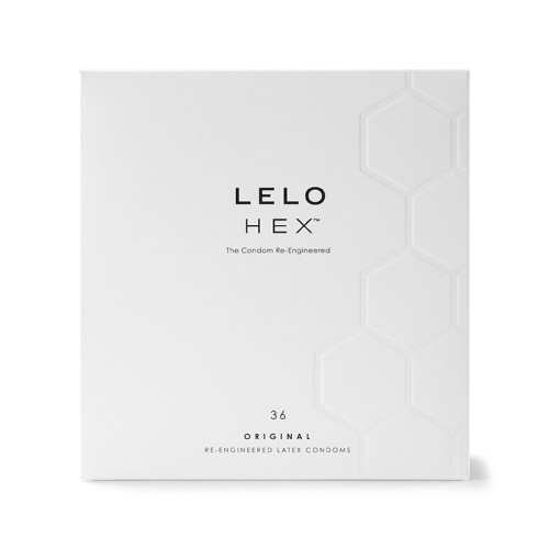 Condones de látex lubricados LELO HEX Original 36-Pack