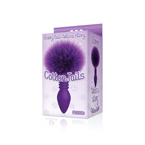 9's Cottontails Silicone Bunny Tail Butt Plug Purple