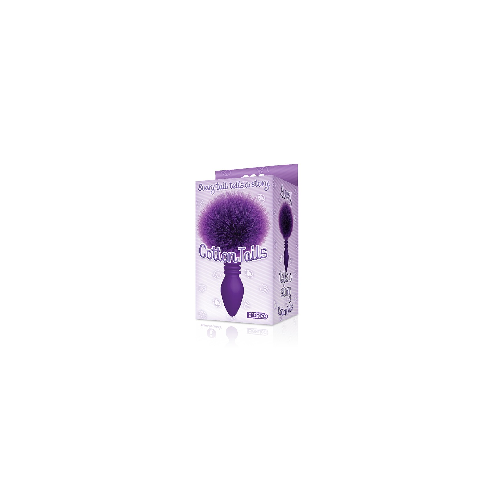 9's Cottontails Silicone Bunny Tail Butt Plug Purple