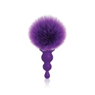 The 9's Cottontails Beaded Silicone Bunny Tail Plug Purple