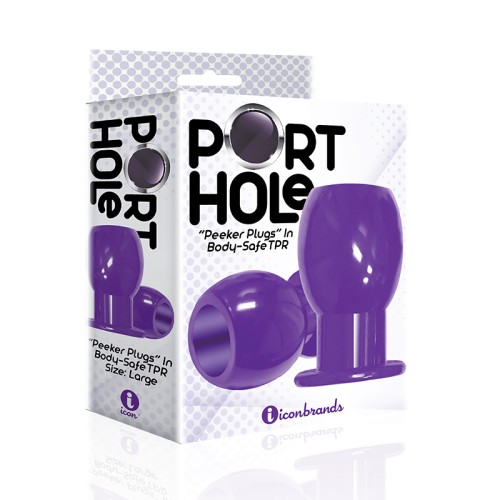 9's Port Hole Hollow Butt Plug Purple