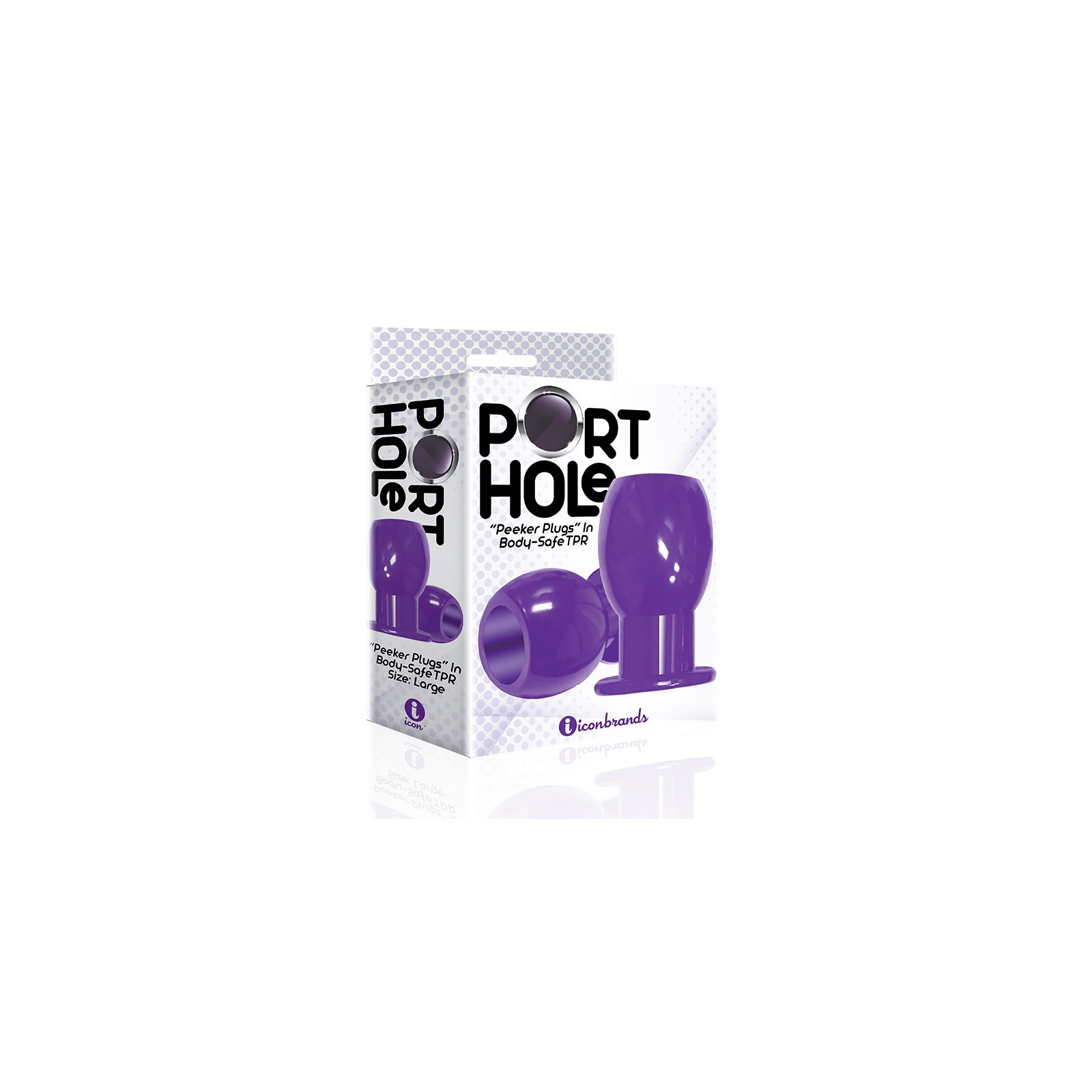 9's Port Hole Hollow Butt Plug Purple