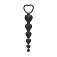 Ouch! Silicone Anal Heart Beads for Pleasurable Experiences