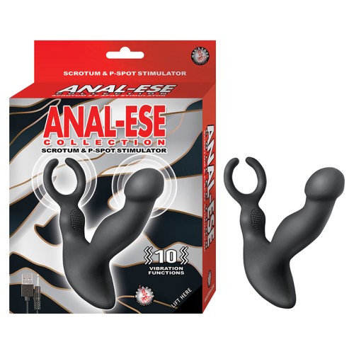 Anal-Ese Scrotum & P-Spot Black Stimulator