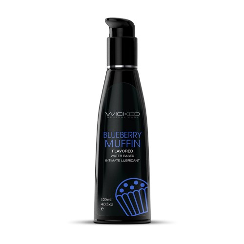 Wicked Aqua Blueberry Muffin Flavored Water-Based Lubricant 4 oz