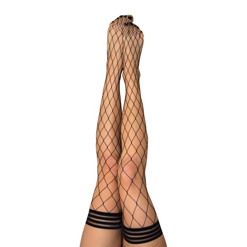 Kixies Michelle Large Net Fishnet Thigh-High