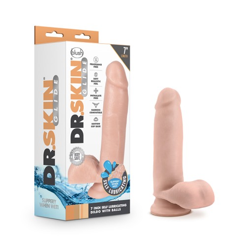 Dildo Dr. Skin Glide de 7 Pulgadas Auto-lubricante