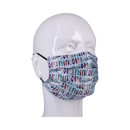 Mascarilla Reversible Patrón de Juguetes Azul para Seguridad