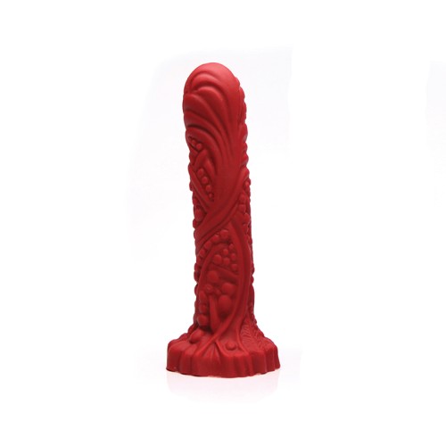 Tantus Groove Dildo Texturizado Rojo Sangre Verdadera