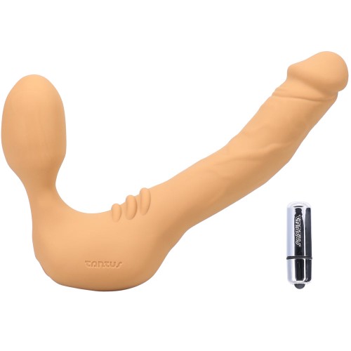 Tantus Real Strapless Slim Vibrating Strap-On Dildo - Honey