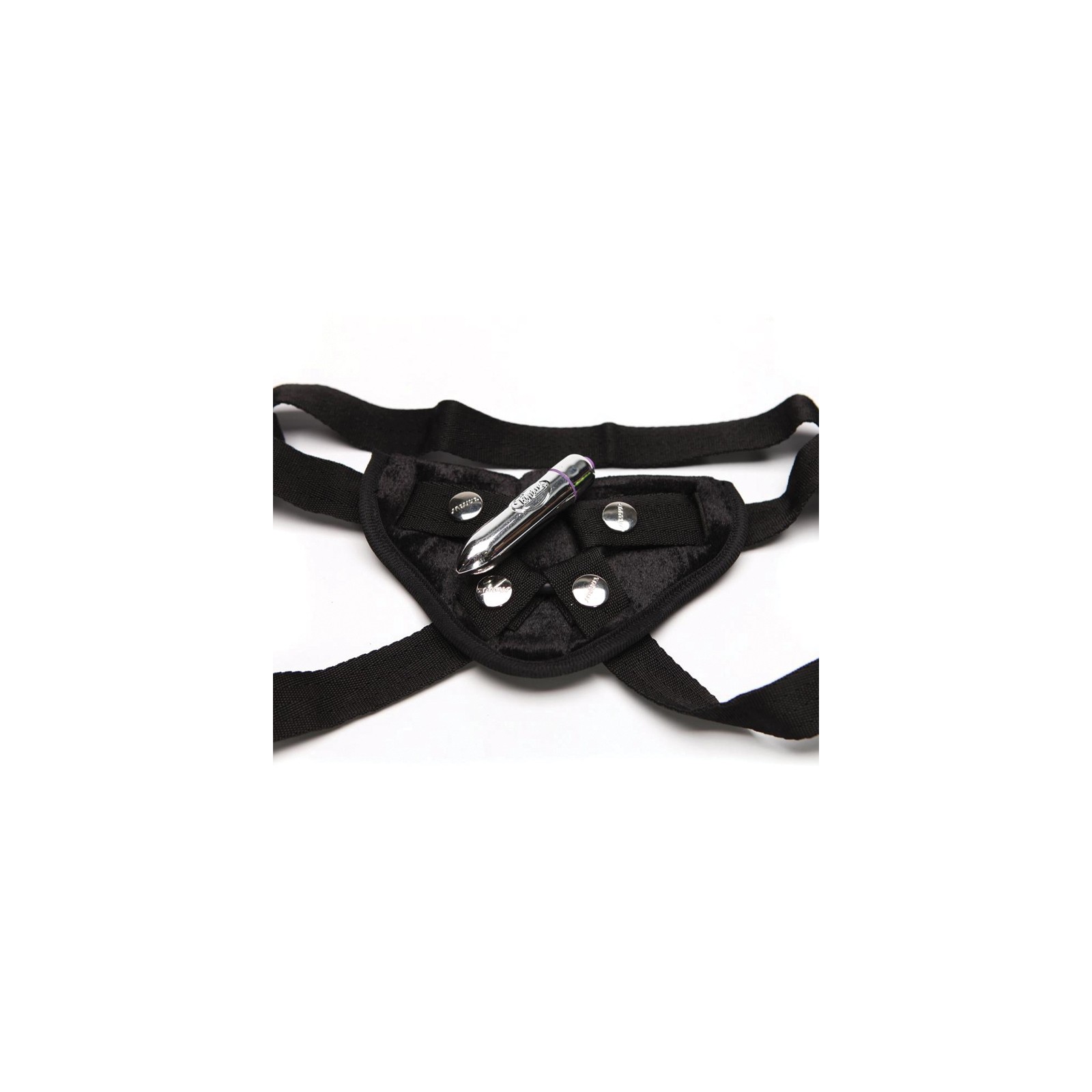 Tantus Velvet Vibrating Strap-On Harness Onyx