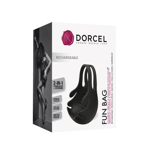 Dorcel Fun Bag Anillo Cockring & Estimulador de Testículos Recargable Negro