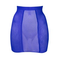 Le Desir Bliss High-Waist Fishnet Skirt Blue