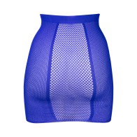 Le Desir Bliss High-Waist Fishnet Skirt Blue