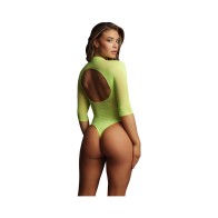 Le Desir Bliss Short Sleeve Fishnet Teddy Green for Seductive Looks